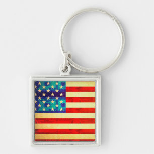 America money flag keychain