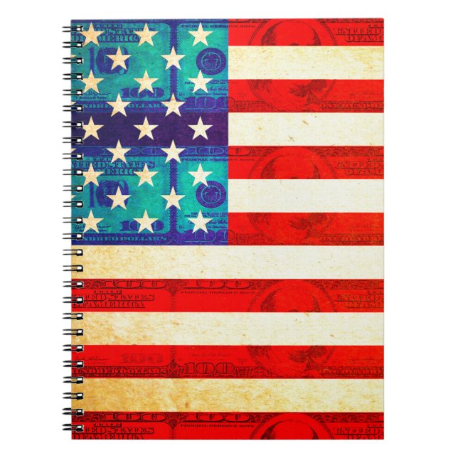 America money flag notebook (Front)