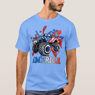 America Monster Truck 4th of July T-Shirt