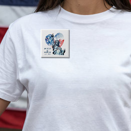 America My Heartsfire 1776-2026 Patriotic Button