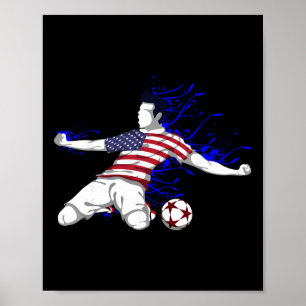 America National Soccer Team Jersey United States  Poster