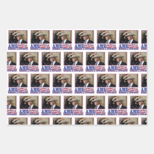 America Needs a Cowboy - Trump 2020 Wrapping Paper Sheets