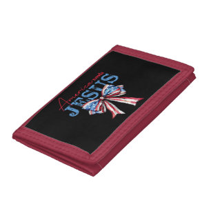 America Needs Jesus Christian USA Flag Coquette 4t Tri-fold Wallet