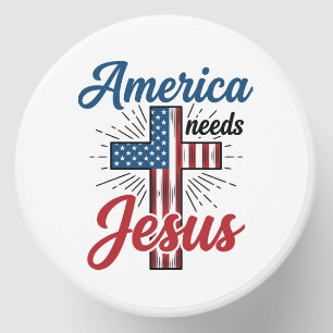 America Needs Jesus Patriotic Cross Shirt Design_1 Mini Candle Favors