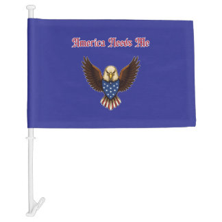 America Needs Me Patriotic Citizen USA Pride Desig Car Flag