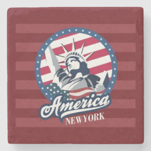 America New York Stone Coaster
