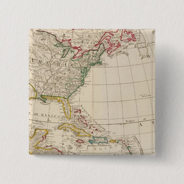 America north pinback button (Front)