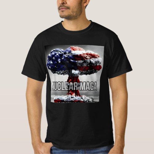 America nuclear maga usa flag T_Shirt