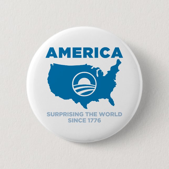 America Obama Pinback Button (Front)