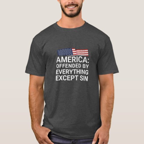 America Offended By Everything Except Sin T_Shirt