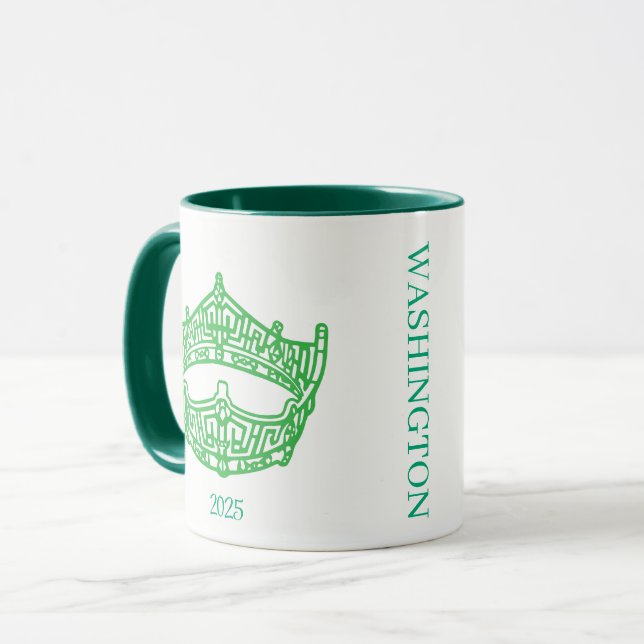 America Pageant Crown Personalized Name Mug (Front Left)