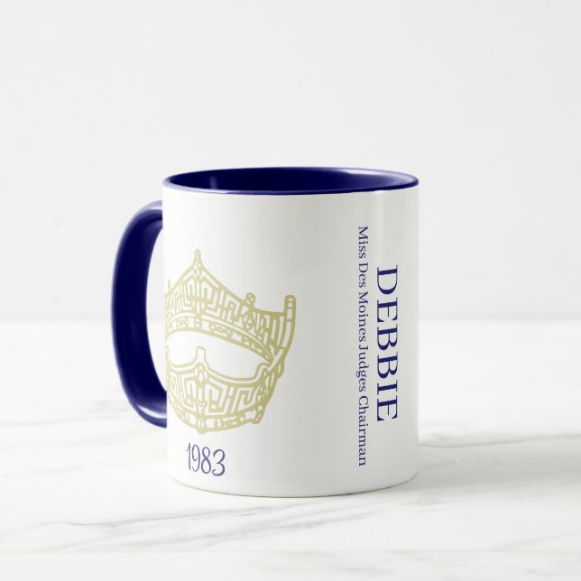 America Pageant Crown Personalized Name Mug (Front Left)