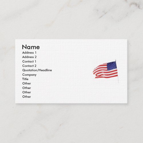America Patriotic 862 Business Card Templates