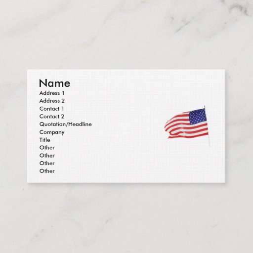 Customizable America Patriotic 862 Business Card Templates