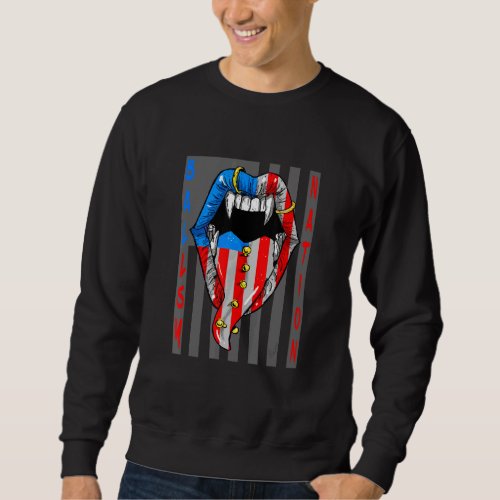 America Patriotic Brave Ballsy Nation Modern Grunt Sweatshirt