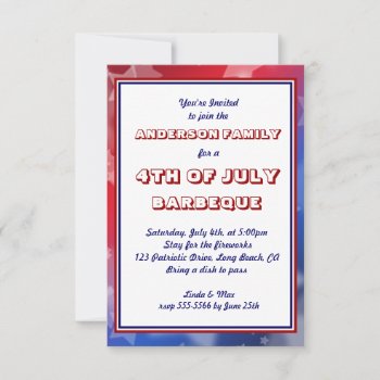 America Patriotic Event Occasion Custom Invitation by riverme at Zazzle