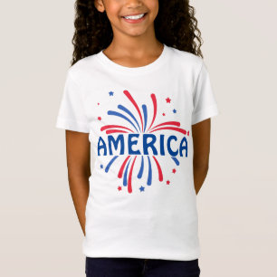 AMERICA Patriotic Fireworks July 4th T-Shirt