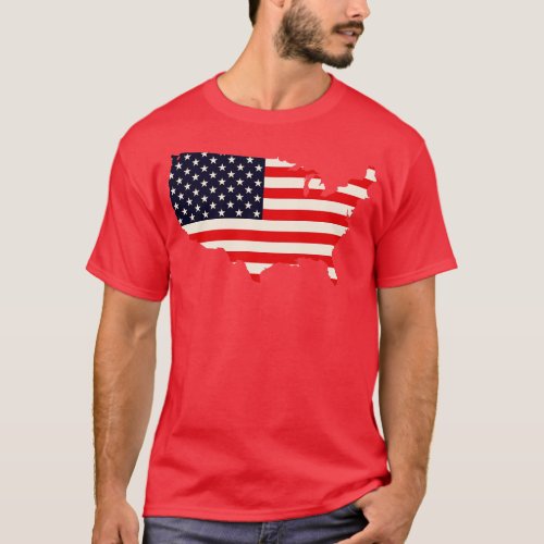 America Patriotic Flag T_Shirt