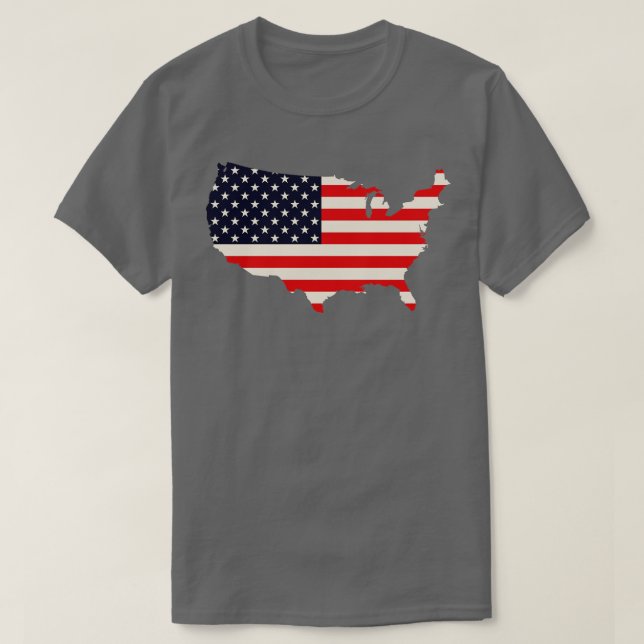 America Patriotic Flag T-Shirt (Design Front)