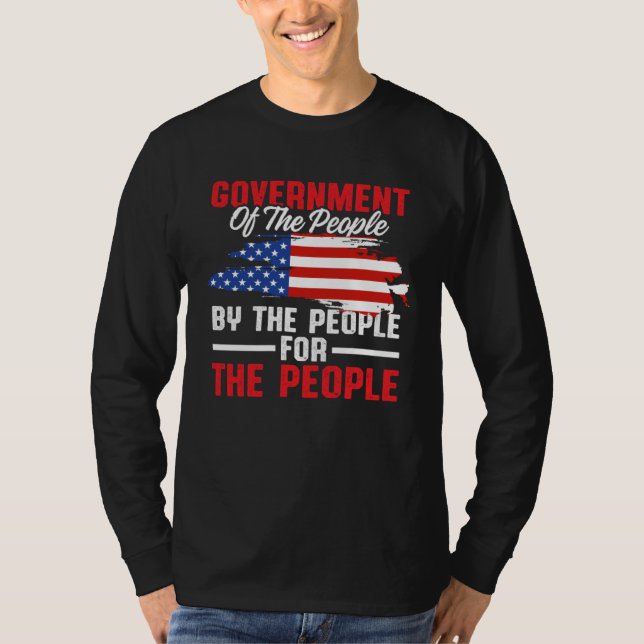 America Patriotic  Government Of The People By The T-Shirt (Front)