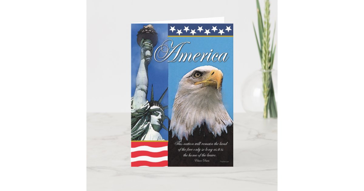 America PAtriotic Greeting Card | Zazzle.com