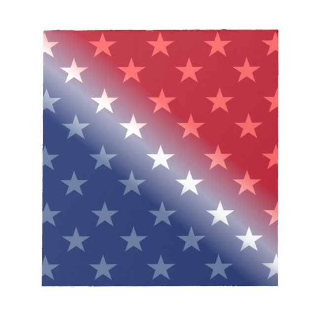 america patriotic red white blue notepad (Front)
