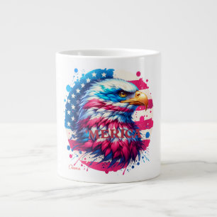 America – Patriotic USA Design for 4th of July, Ve Giant Coffee Mug