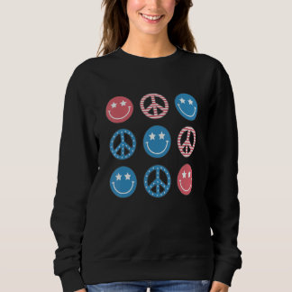 America Peace Vibes Hippie Tee 4th Of July Indepen