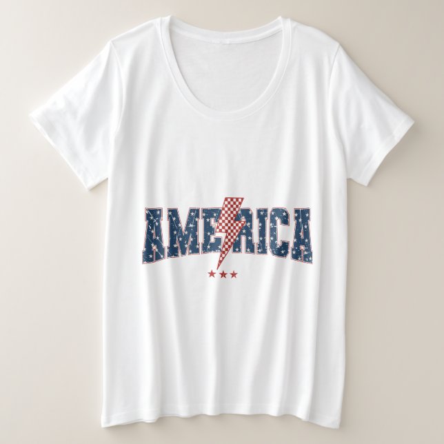 America  plus size T-Shirt (Design Front)