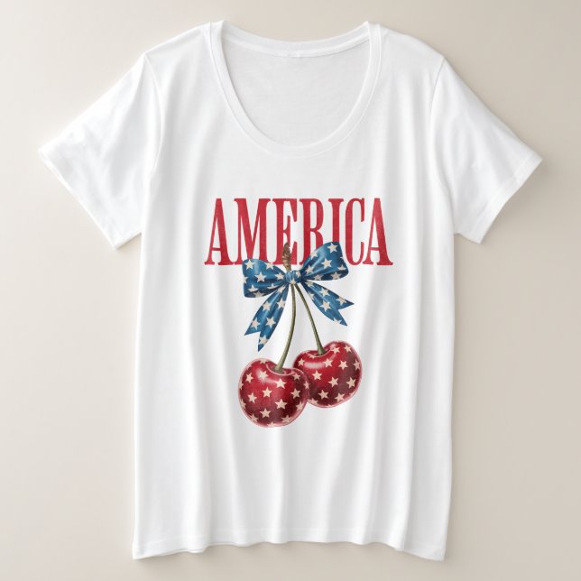 America Plus Size T-Shirt (Design Front)