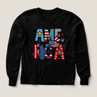 AMERICA PNG – Patriotic Red White Blue Mixed Patte Tri-Blend Shirts