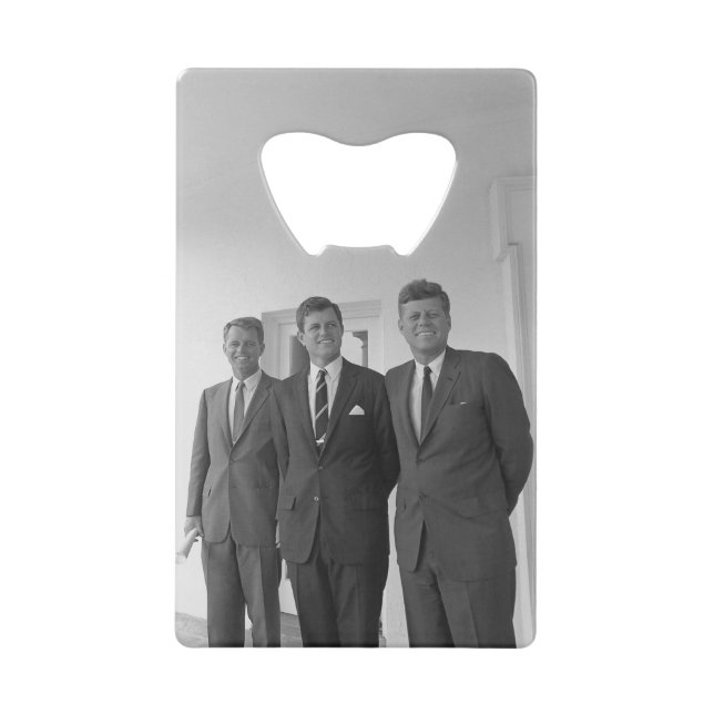 America President John Kennedy & Brothers, Camelot Credit Card Bottle Opener (Front)