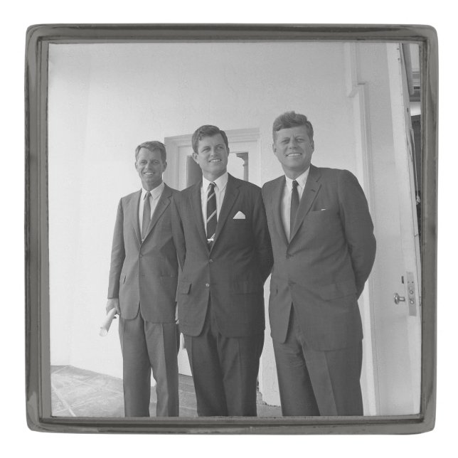 America President John Kennedy & Brothers, Camelot Gunmetal Finish Lapel Pin (Front)