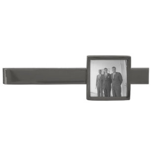 America President John Kennedy & Brothers, Camelot Gunmetal Finish Tie Bar