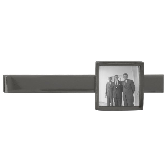 America President John Kennedy & Brothers, Camelot Gunmetal Finish Tie Bar (Front)