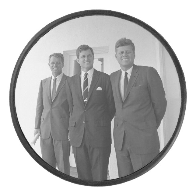 America President John Kennedy & Brothers, Camelot Hockey Puck (Front)