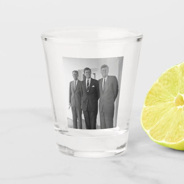 America President John Kennedy & Brothers, Camelot Shot Glass (Front)