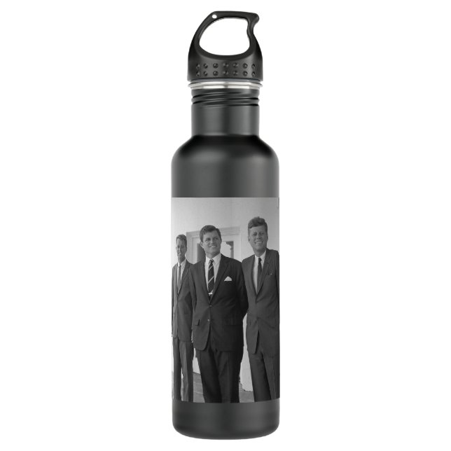 America President John Kennedy & Brothers, Camelot Stainless Steel Water Bottle (Front)