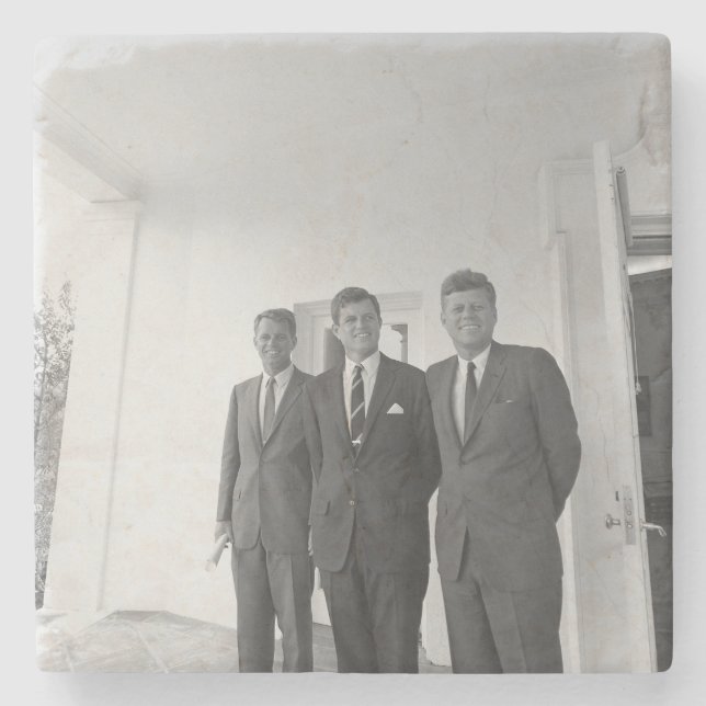 America President John Kennedy & Brothers, Camelot Stone Coaster (Front)