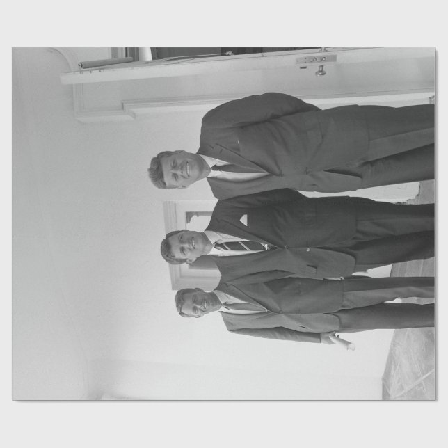 America President John Kennedy & Brothers, Camelot Wrapping Paper (Flat)