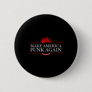 America Punk Again Anti Trump Rock Gift Idea Button