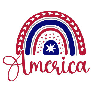 America Rainbow Water Bottle