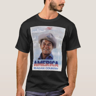 America Reagan Country - Vintage 1980s Campaign Po T-Shirt