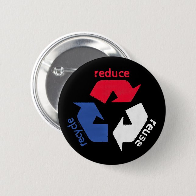 America Recycle Button (Front & Back)