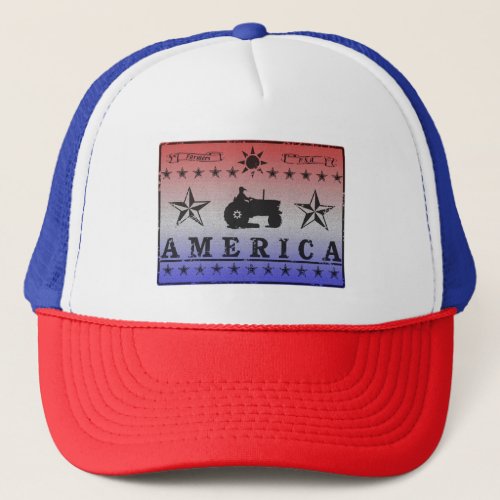 America_ Red White Blue Black Trucker Hat