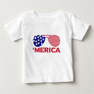 America Red White Blue Sunglasses Baby T-Shirt