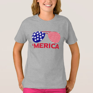 America Red White Blue Sunglasses T-Shirt