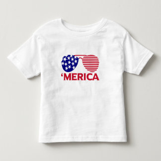 America Red White Blue Sunglasses Toddler T-shirt