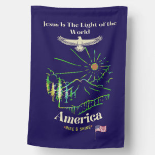 America Rise & Shine House Flag