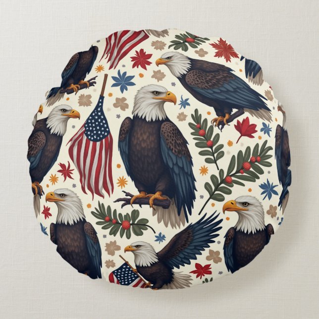 America Round Pillow (Front)